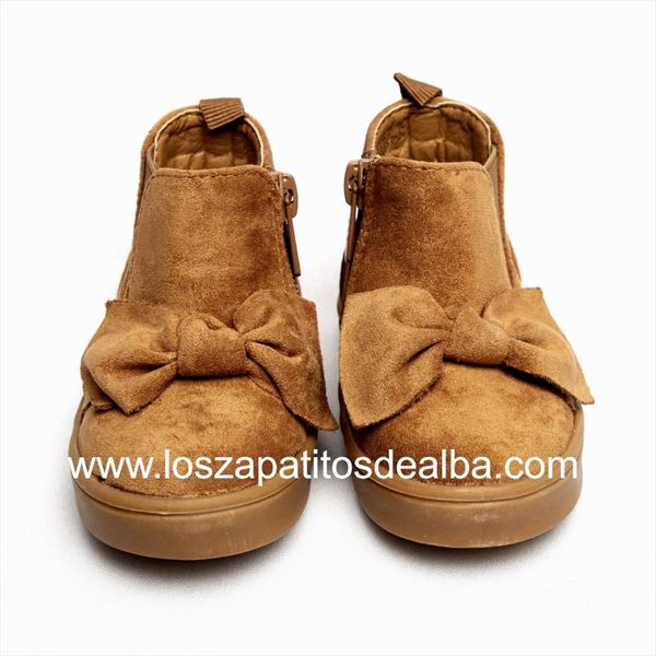 Botas  Niña Camel Modelo Lazo Casual (2)