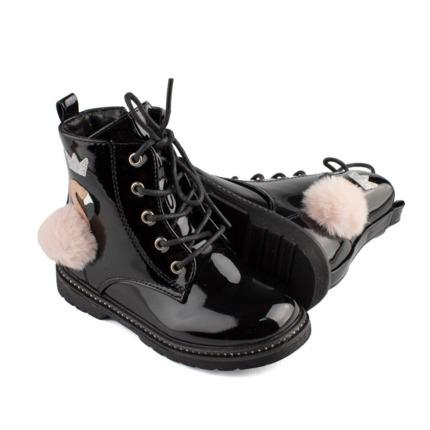Botas Niña Negras Modelo Cisne