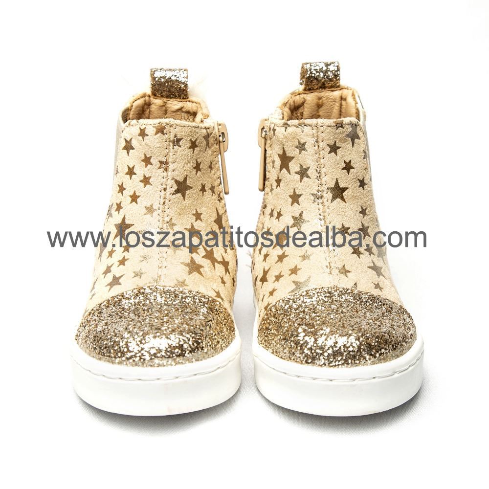 Botas doradas niña Clearance