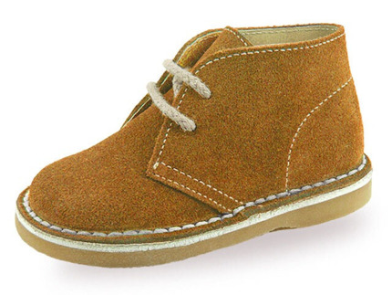 Botas Pisacacas Niño Camel Serraje Piel