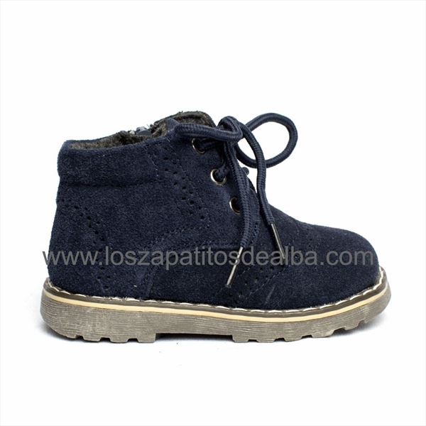 Botas Niño Azul Marino Troquelado