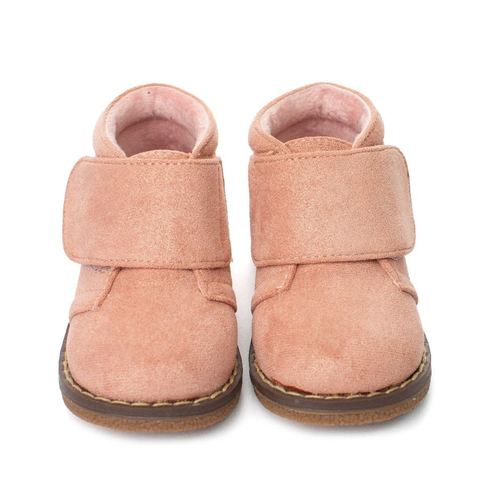 Botas Pisacacas Niña Rosa Con Velcro