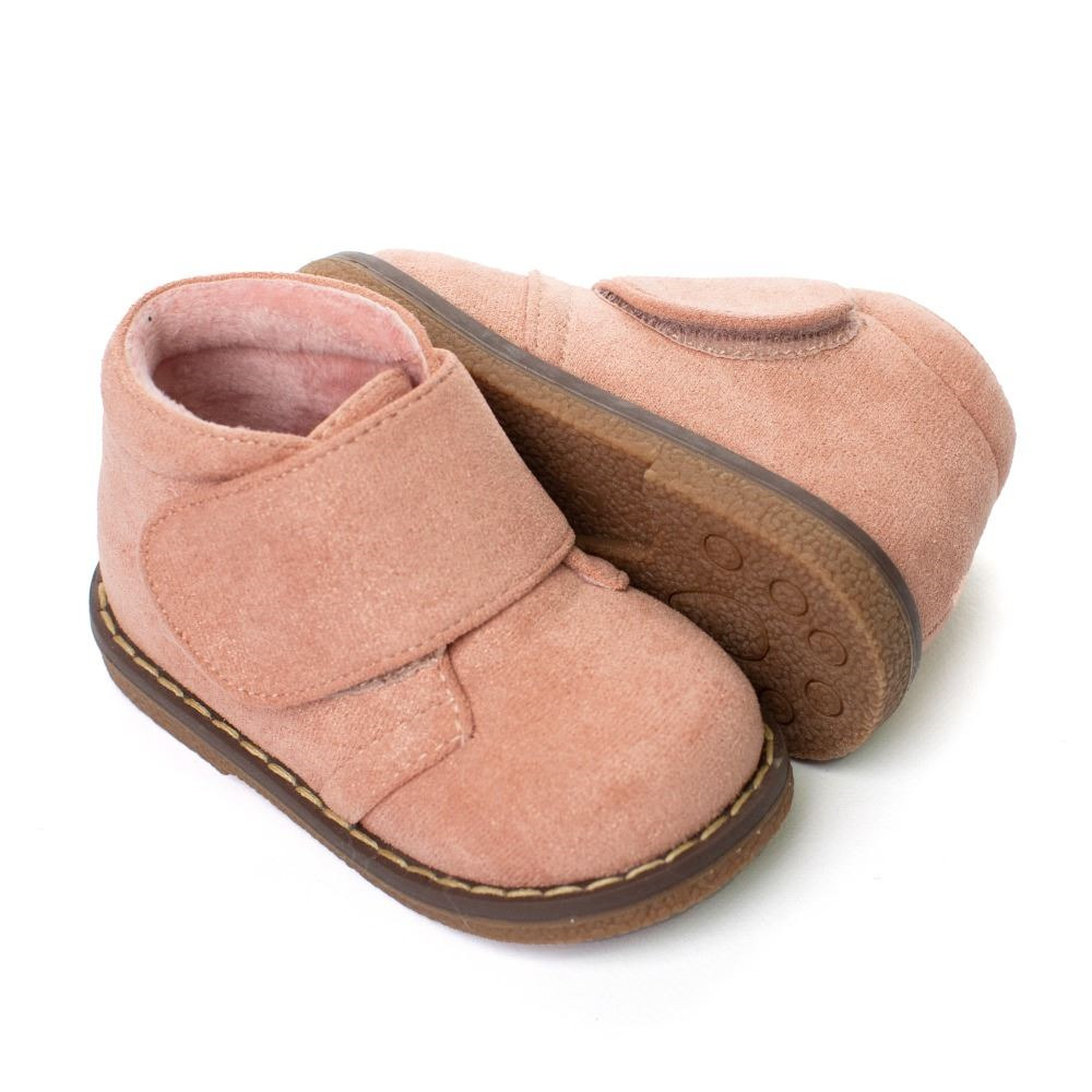 Botas Pisacacas Niña Rosa Con Velcro