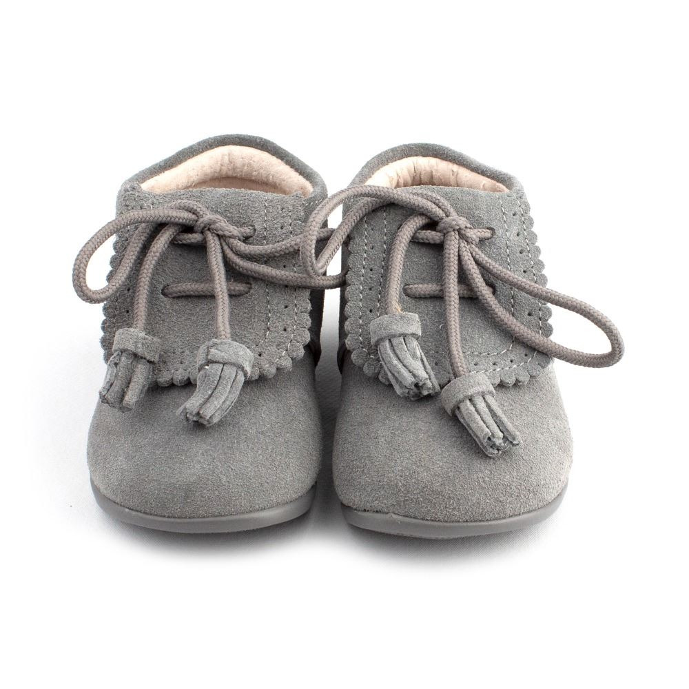 Botas Bebe Niño Gris Lengueta