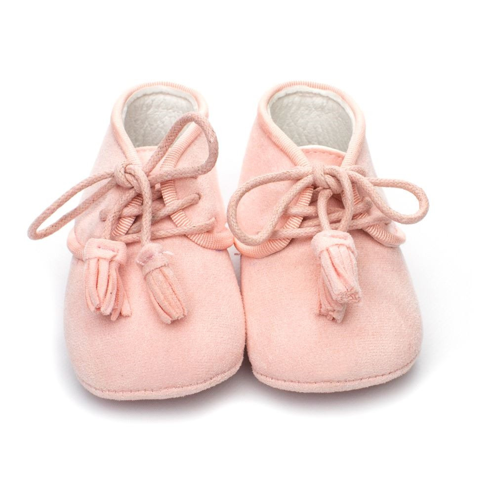 Comprar Botitas Bebe Rosa Sin Suela Cordones Baratas