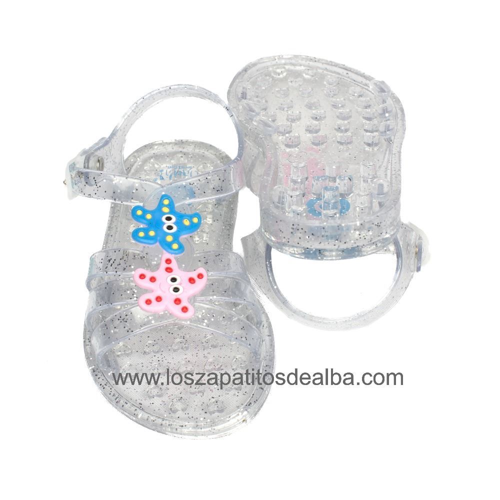 Sandalias Nina Playa Transparente Modelo Zitica Sandalias Nina Playa Transparente Modelo Zitica