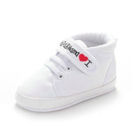 Zapatillas Deportivas bebé niña blanca Love【Al mejor precio】