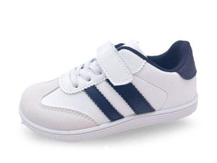 Deportivas Niña Barefoot Blanca y Azul Marino