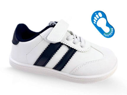 Deportivas Niña Barefoot Blanca y Azul Marino
