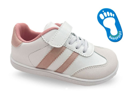 Deportivas Niña Barefoot Blanca y Rosa
