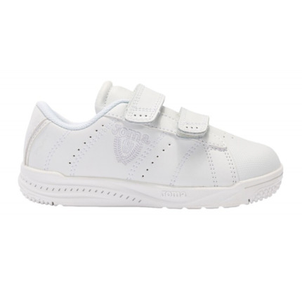 Deportivas Niño Blanca Con Velcro Colegial Joma