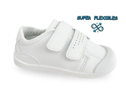 Deportivas Respetuosas para Bebes Blanca Con Velcro