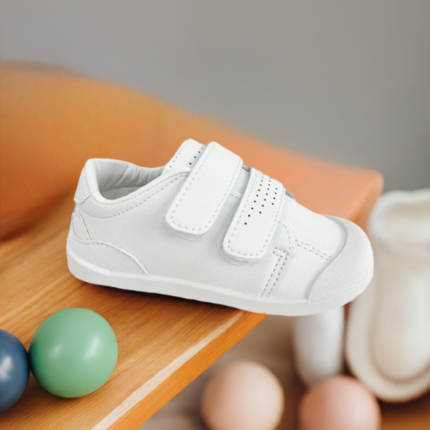 Deportivas Respetuosas para Bebes Blanca Con Velcro