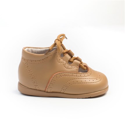 Zapatos Primeros Pasos Bebé Inglesito Piel Camel▷baratos◁