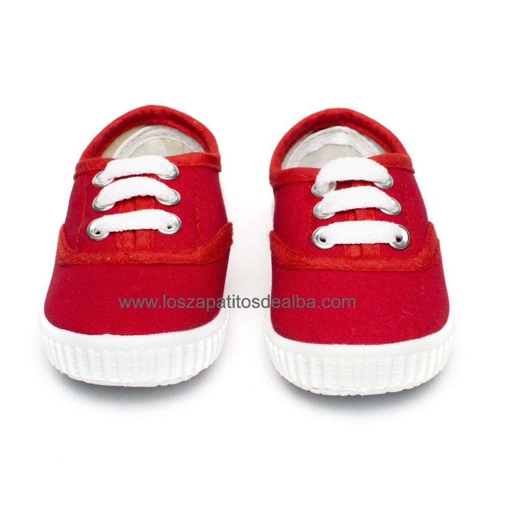 Comprar Zapatillas Lona Roja básica. ✓ Muy chulos ZapatitosDeAlba