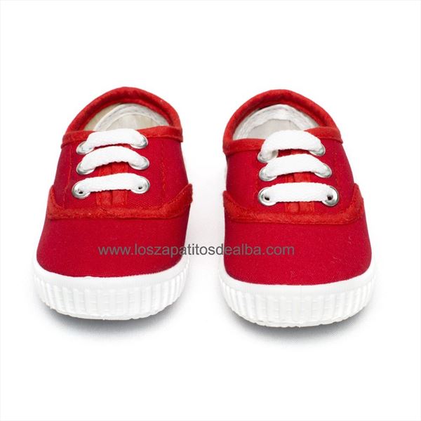 Zapatillas Lona Roja básica (3)