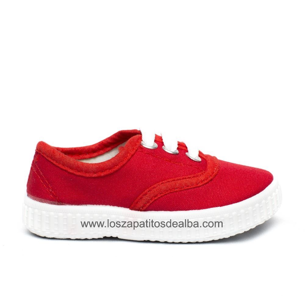 Comprar Zapatillas Lona Roja básica. ✓ Muy chulos ZapatitosDeAlba