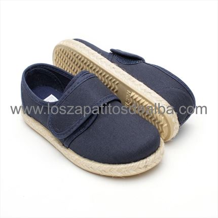 Lona Niño Azul Marino Blucher Velcro 🥇  | ZapatitosDeAlba