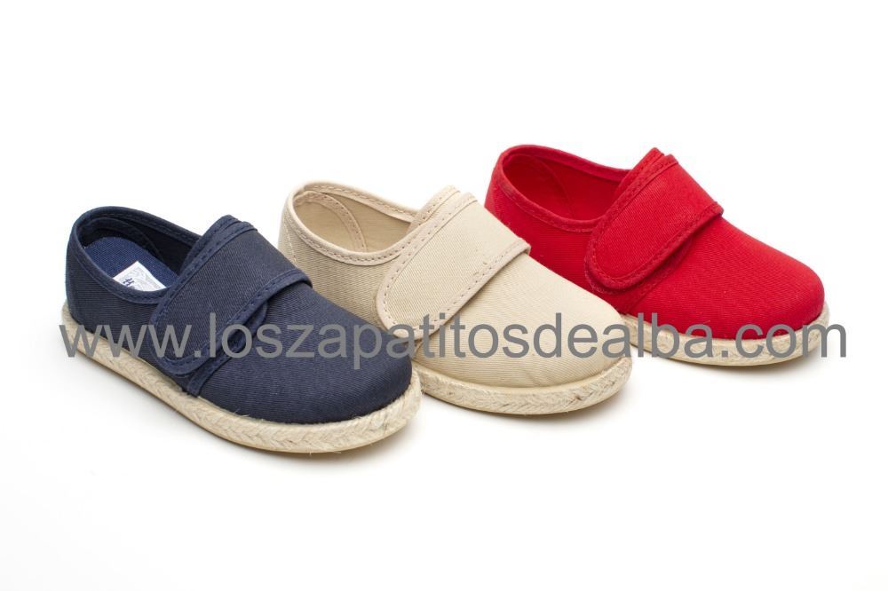 Lona Niño Azul Marino Velcro 🥇 | ZapatitosDeAlba