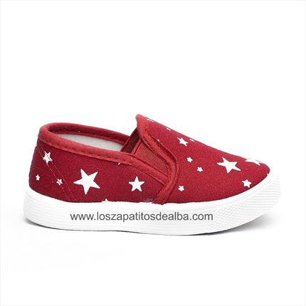 Comprar Lonas rojas con estrellas blancas 🥇  | ZapatitosDeAlba