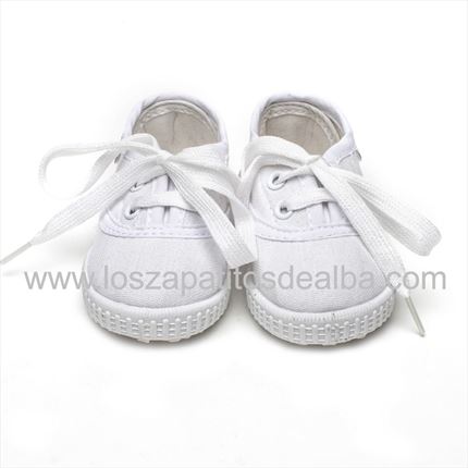 Comprar Zapatillas Lonas Blancas Martinikas 🥇  | ZapatitosDeAlba