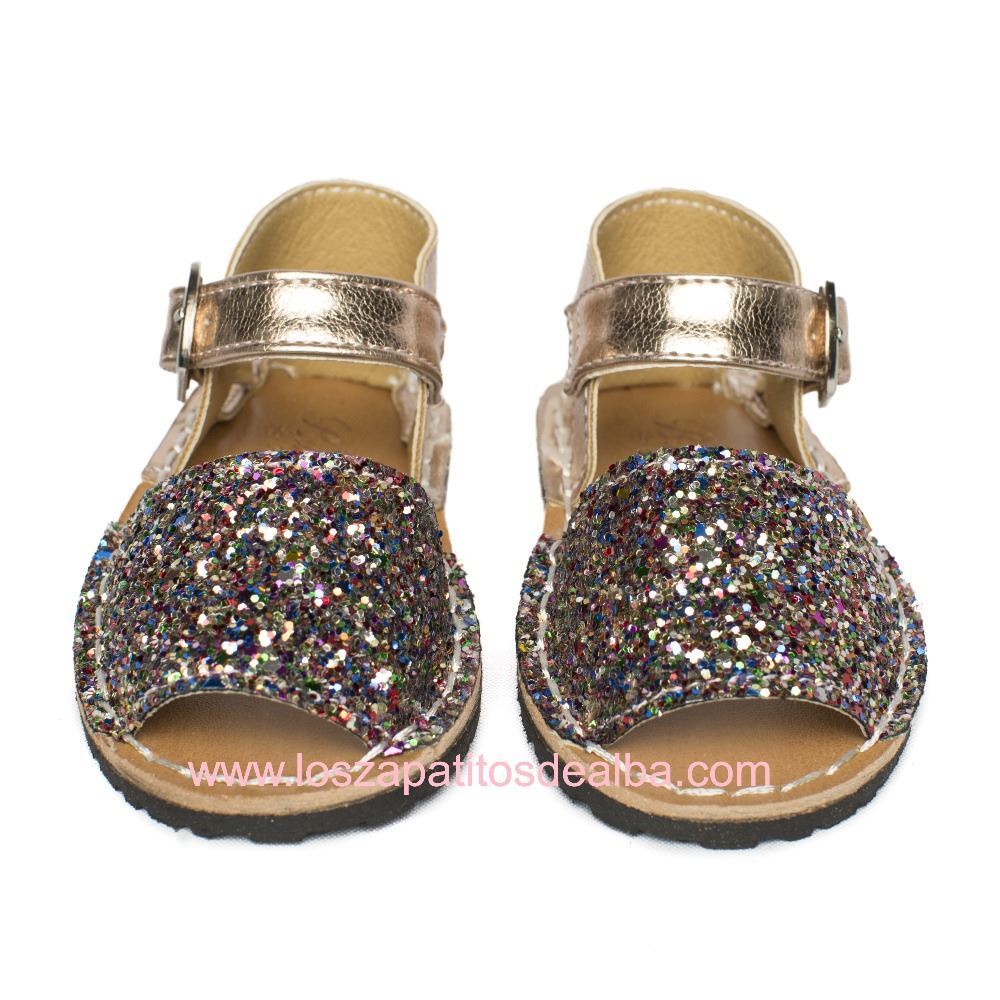 Menorquinas Niña Glitter Multicolor▷baratos◁