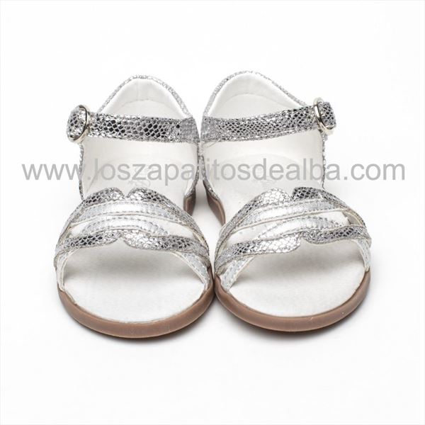 Sandalias Niña Plata Serpenteada (2)