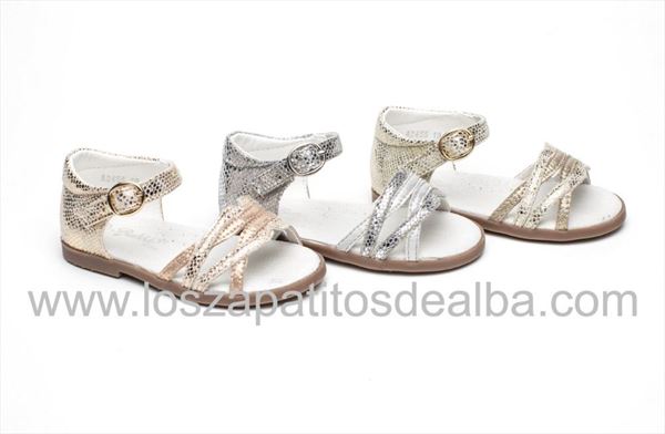 Sandalias Niña Plata Serpenteada (3)