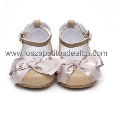 Comprar Merceditas Bebe Niña Camel  Piel Modelo Damalia 🥇