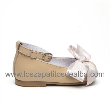 Comprar Merceditas Bebe Niña Camel  Piel Modelo Damalia 🥇