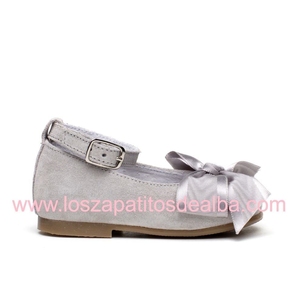 Comprar Merceditas Bebe Gris Serraje Modelo 🥇