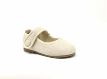 Merceditas de Bebe Beige Modelo Botón talla 20 a talla 25