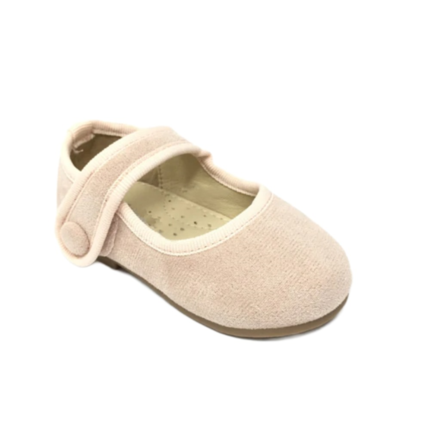 Merceditas de Bebe Rosa Modelo Botón talla 20 a talla 25