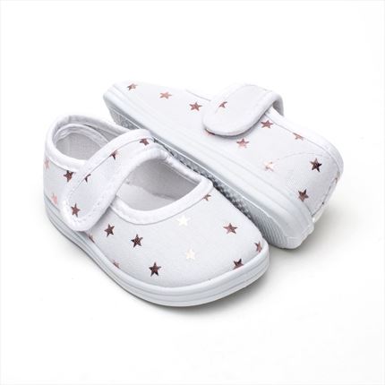 Merceditas Lonas Blancas Estrellas. ✔ Muy chulos | ZapatitosDeAlba