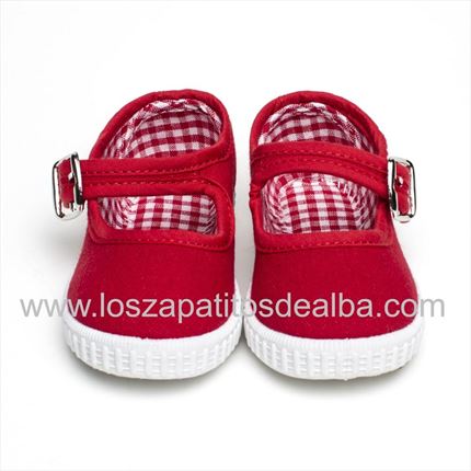 Comprar Merceditas Lonas Roja Martinikas 🥇  | ZapatitosDeAlba