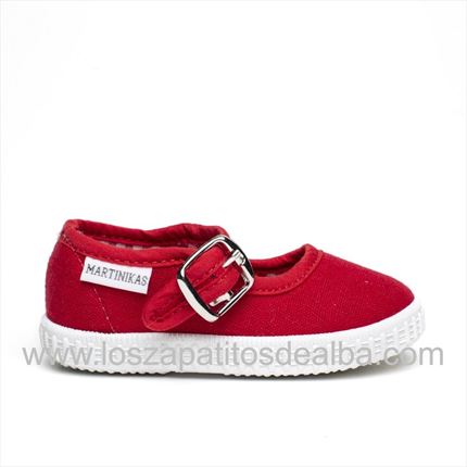 Comprar Merceditas Lonas Roja Martinikas 🥇  | ZapatitosDeAlba