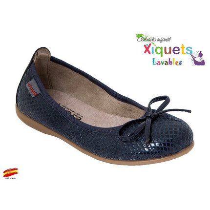 Comprar Bailrinas Niña Azul Marino Piel Xiquets. Made in Spain 🥇