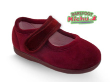 Merceditas Niña Burdeos Terciopelo Velcro