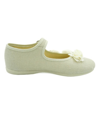 Merceditas Niña Ceremonia Beige Flor