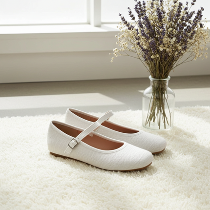 Merceditas Niña Ceremonia Blanca en  Lino