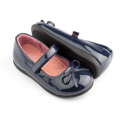 Comprar Merceditas Niña Charol Azul Marino Bonino. Zapatos Charol Niña 🌟