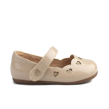 Comprar Merceditas Niña Charol Beige  Modelo Corazón 💖