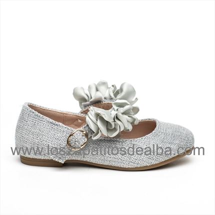 Comprar Merceditas Niña Gris  Modelo Tiara🥇  | ZapatitosDeAlba