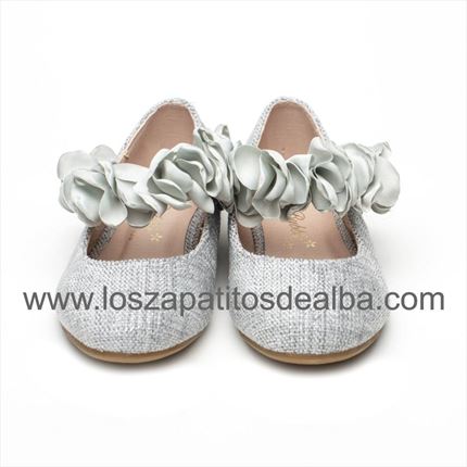 Merceditas Niña Gris  Modelo Tiara