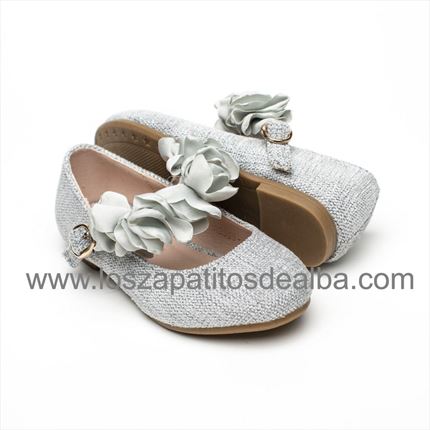 Merceditas Niña Gris  Modelo Tiara