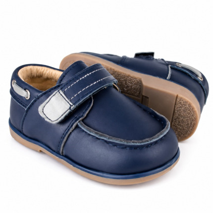 Náuticos Bebé Niño Azul Marino Velcro🥇  | ZapatitosDeAlba