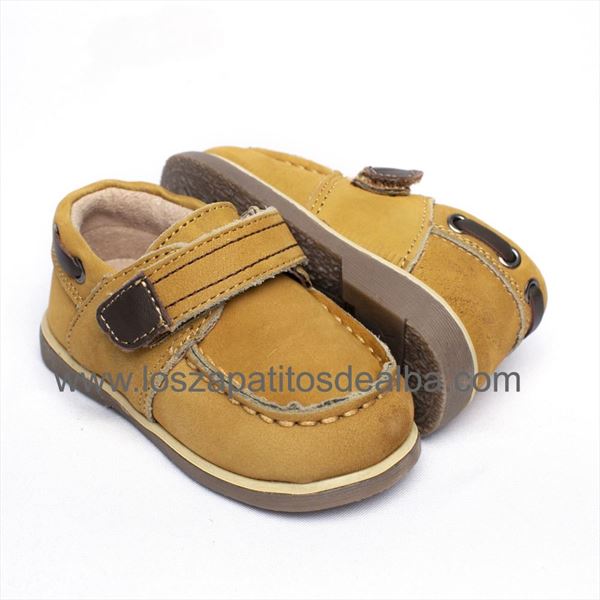 Náuticos Bebé Niño Camel Velcro (2)