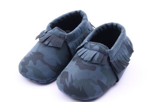 Patucos Bebé Niño camuflaje azul marino