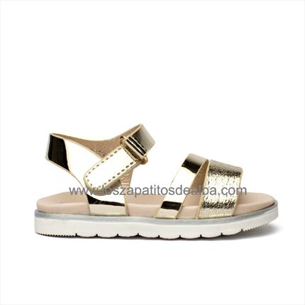 Comprar Sandalia Niña Dorado Tiras Jessica 【Al mejor precio】