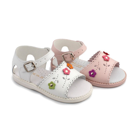 Sandalias Bebe Niña Blancas Primeros Pasos Aladino